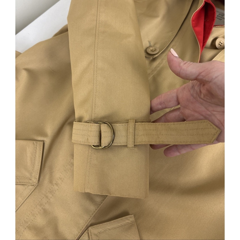 Vintage Misty Harbor Belted Trench Coat Womens 8 Tan Raincoat Classic Capsule - Picture 7 of 12